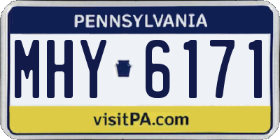 PA license plate MHY6171
