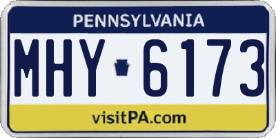 PA license plate MHY6173