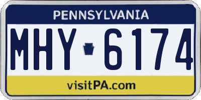 PA license plate MHY6174