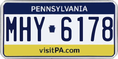PA license plate MHY6178
