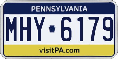 PA license plate MHY6179