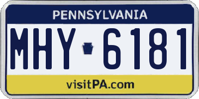 PA license plate MHY6181