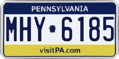 PA license plate MHY6185