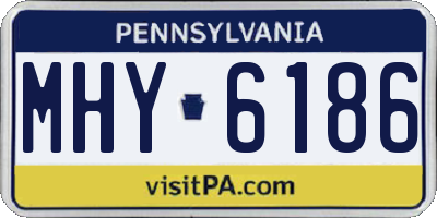 PA license plate MHY6186