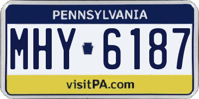 PA license plate MHY6187
