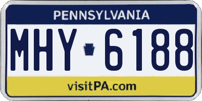 PA license plate MHY6188