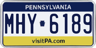 PA license plate MHY6189