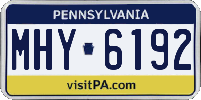 PA license plate MHY6192