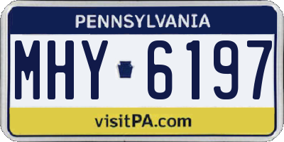 PA license plate MHY6197