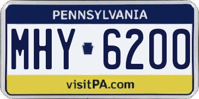 PA license plate MHY6200