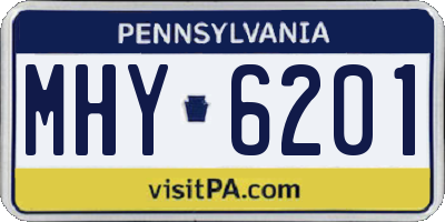 PA license plate MHY6201