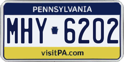 PA license plate MHY6202