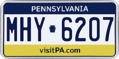 PA license plate MHY6207