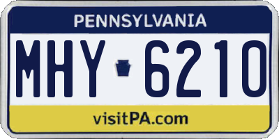 PA license plate MHY6210