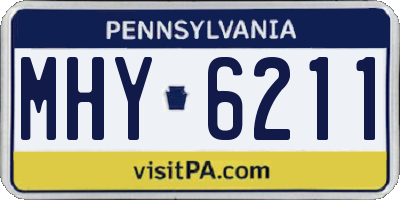 PA license plate MHY6211