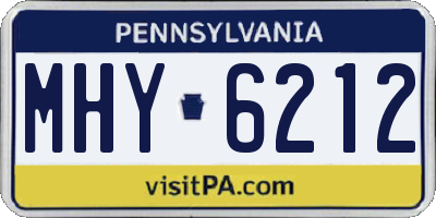 PA license plate MHY6212