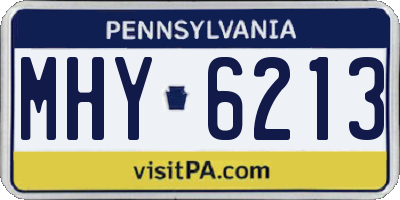 PA license plate MHY6213
