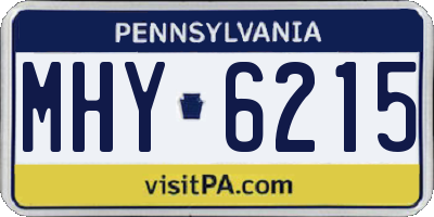 PA license plate MHY6215