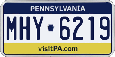 PA license plate MHY6219
