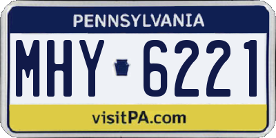 PA license plate MHY6221
