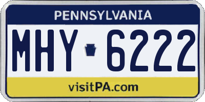PA license plate MHY6222