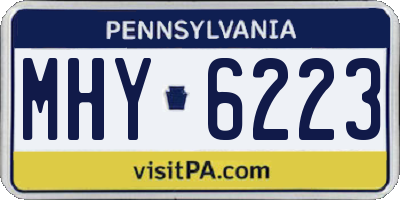 PA license plate MHY6223