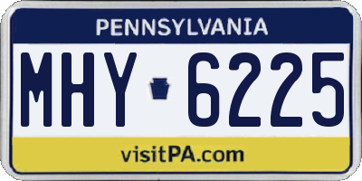 PA license plate MHY6225