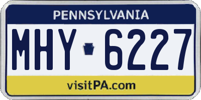 PA license plate MHY6227