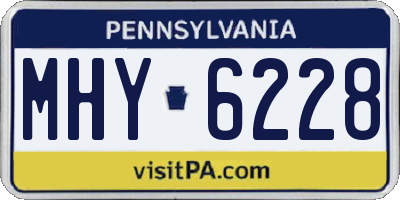 PA license plate MHY6228