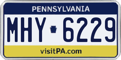 PA license plate MHY6229