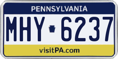 PA license plate MHY6237