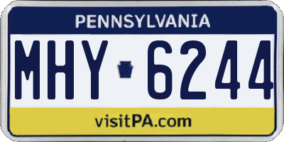 PA license plate MHY6244