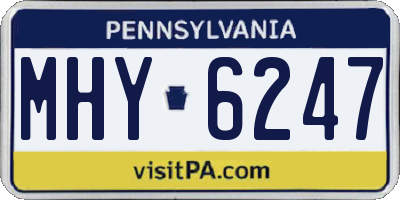 PA license plate MHY6247