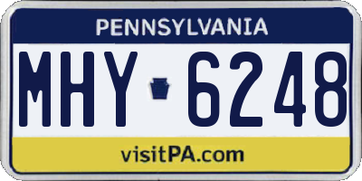 PA license plate MHY6248
