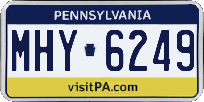 PA license plate MHY6249