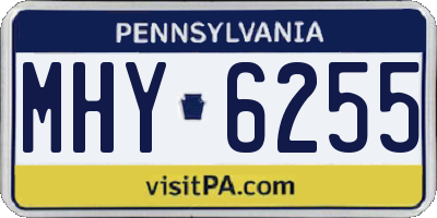 PA license plate MHY6255