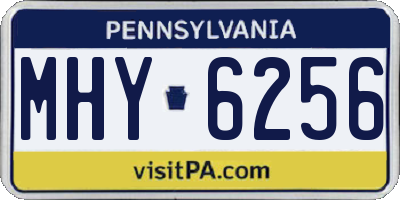 PA license plate MHY6256