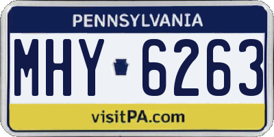 PA license plate MHY6263
