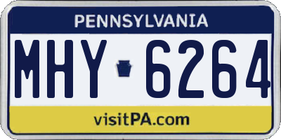PA license plate MHY6264