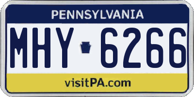 PA license plate MHY6266