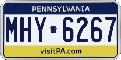 PA license plate MHY6267