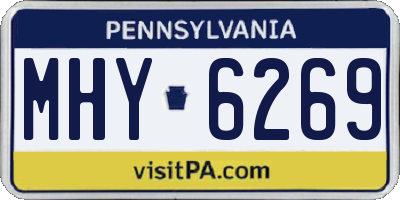 PA license plate MHY6269