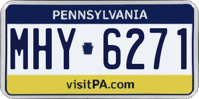 PA license plate MHY6271