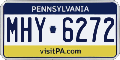PA license plate MHY6272
