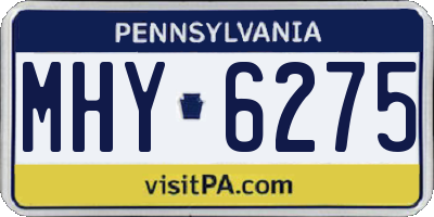 PA license plate MHY6275