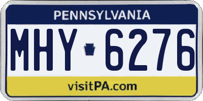 PA license plate MHY6276