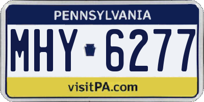 PA license plate MHY6277