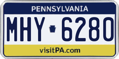 PA license plate MHY6280