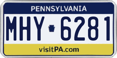 PA license plate MHY6281