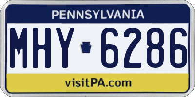 PA license plate MHY6286